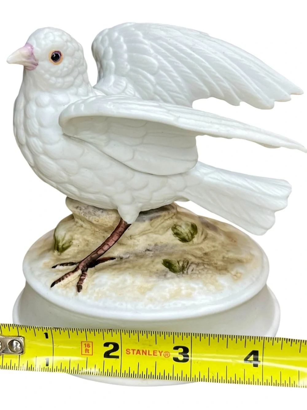 Vtg Gorham White Porcelain Dove Music Box from Japan